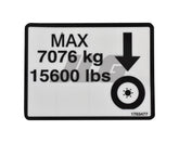 1703477 Decal, Max Tire Load | JLG